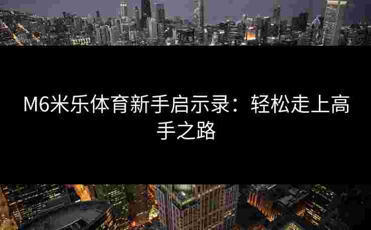M6米乐体育新手启示录：轻松走上高手之路