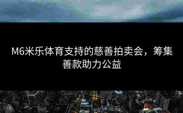 M6米乐体育支持的慈善拍卖会，筹集善款助力公益