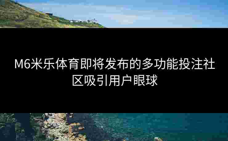 M6米乐体育即将发布的多功能投注社区吸引用户眼球